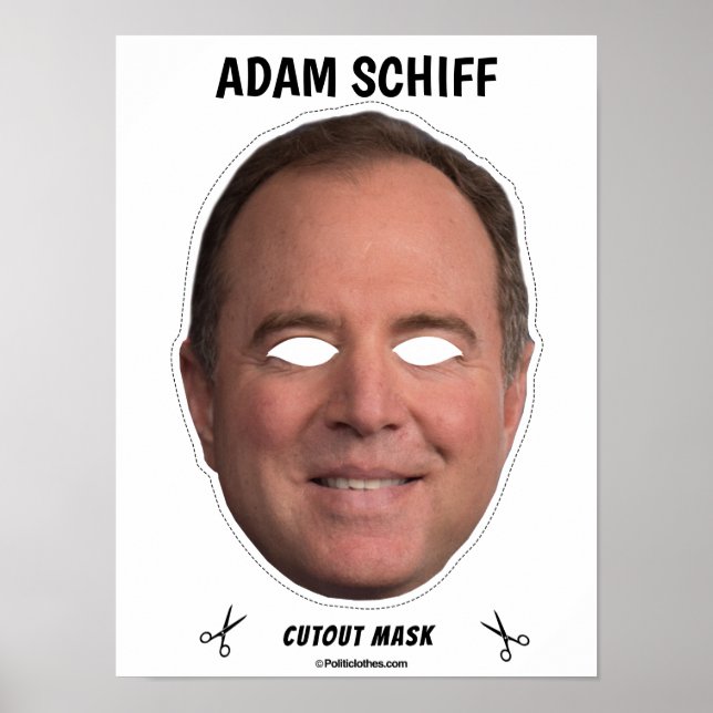 ADAM SCHIFF Halloween Mask Poster (Front)