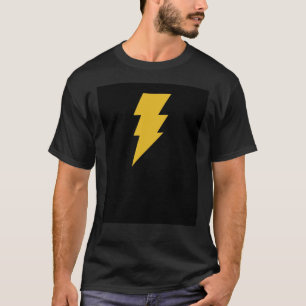 Adam Shazam Black Graphic T-Shirt