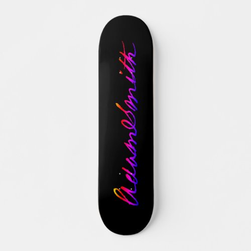 Adam Smith neon signature Skateboard