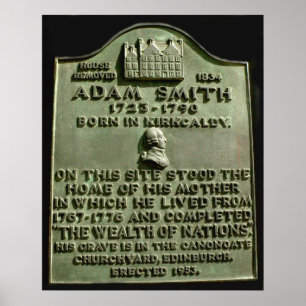 adam smith plaque poster