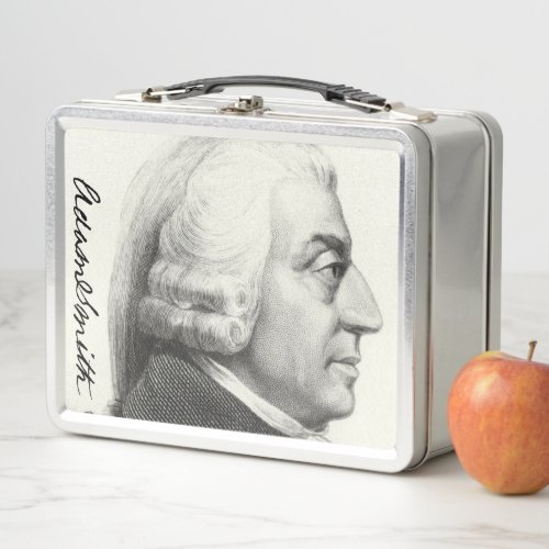 Adam Smith Profile with signature Metal Lunch Box
