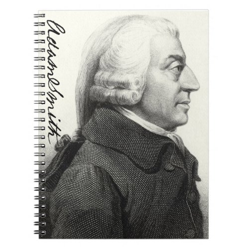 Adam Smith Profile with signature Notebook