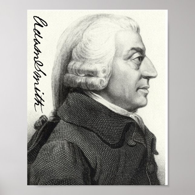Adam Smith Profile (with signature) Poster (Front)