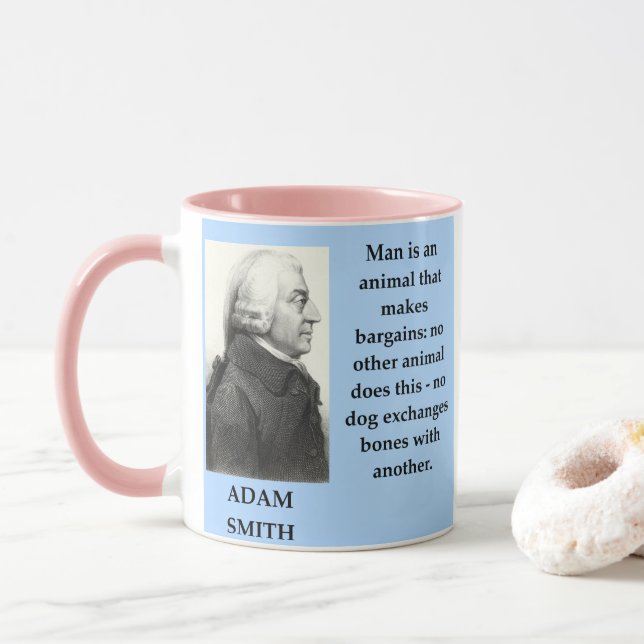 adam smith quote mug (With Donut)