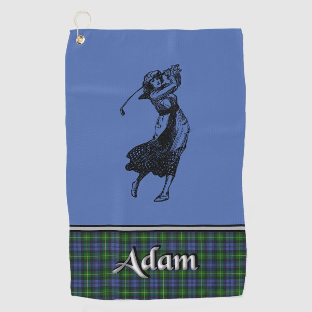 Adam Tartan Golf Towel Her's (Front)