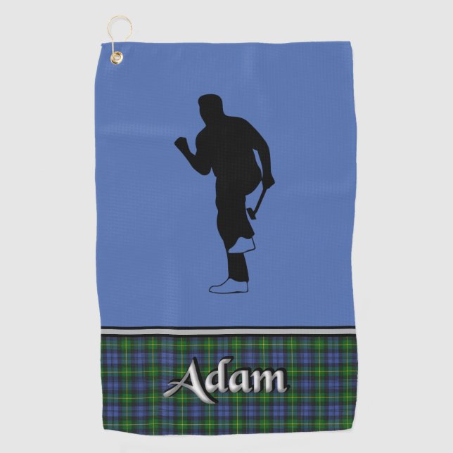 Adam Tartan Golf Towel His (Front)