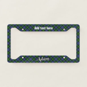 Adam Tartan License Plate Frame
