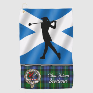 Adam Tartan Personalized Golf Towel Her's
