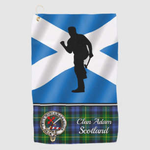 Adam Tartan Personalized Golf Towel His