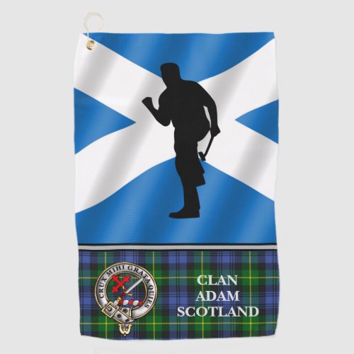 Adam Tartan Personalized Golf Towel His