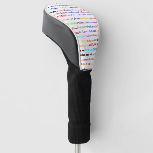 Adam Text Design II Golf Head Cover