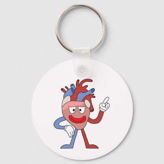 Adam the Anatomically Accurate Heart Keychain (Front)