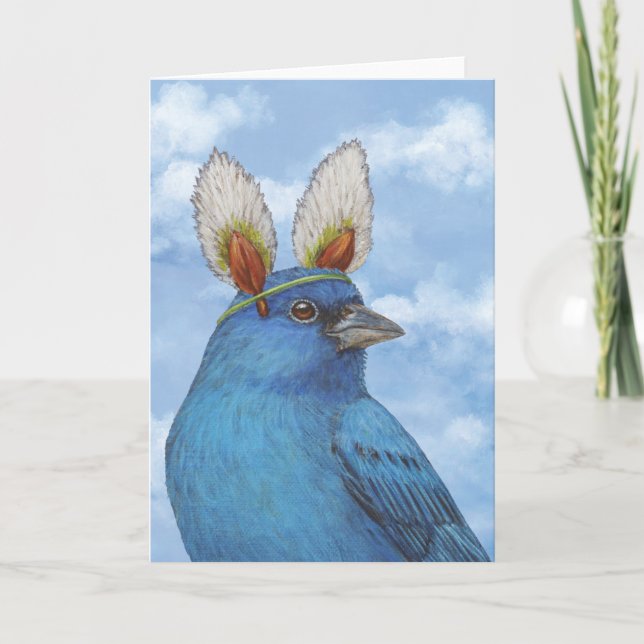 Adam the indigo bunting card (Front)