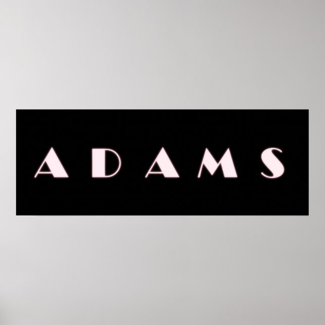 ADAMS Alphabet Letter Name Art Poster (Front)