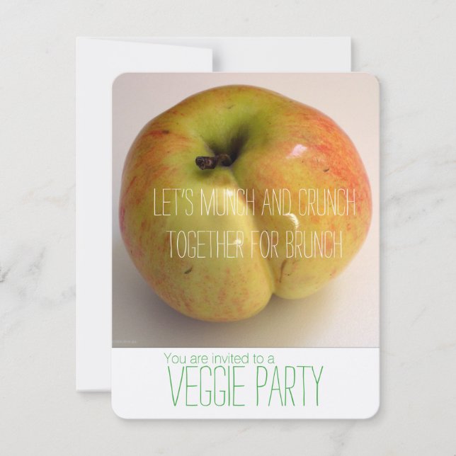ADAM'S APPLE Veggie Party Invitation (Front)
