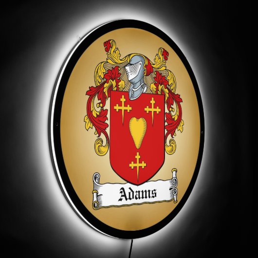 Adams Coat of Arms LED Sign (Angle)