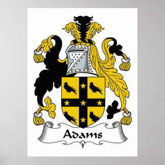 Adams Family Crest Poster