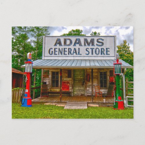 Adams General Store Alabama Postcard