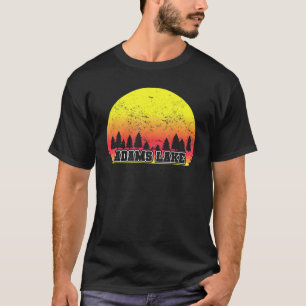 Adams Lake Indiana Retro Scenic Sunset Graphic T-Shirt