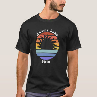 Adams Lake Ohio OH Sunset Souvenir Vacation T-Shirt
