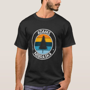 Adams Nebraska NE USA City Pride Retro Sunset T-Shirt