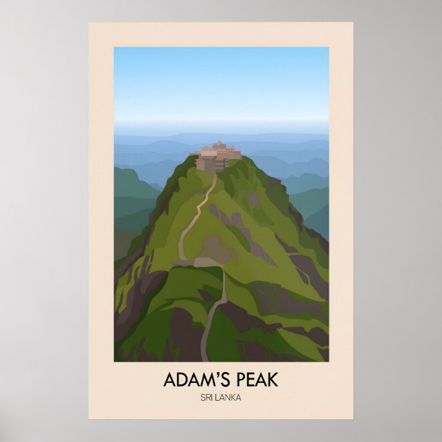 Adams Peak Travel Poster (Front)