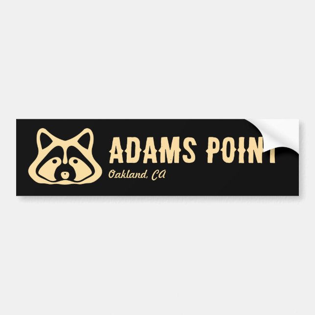 Adams Point Raccoon Bumper Sticker (Front)