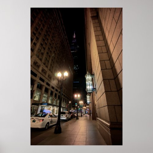 ADAMS STREET and WILLIS TOWER _ CHICAGO Poster