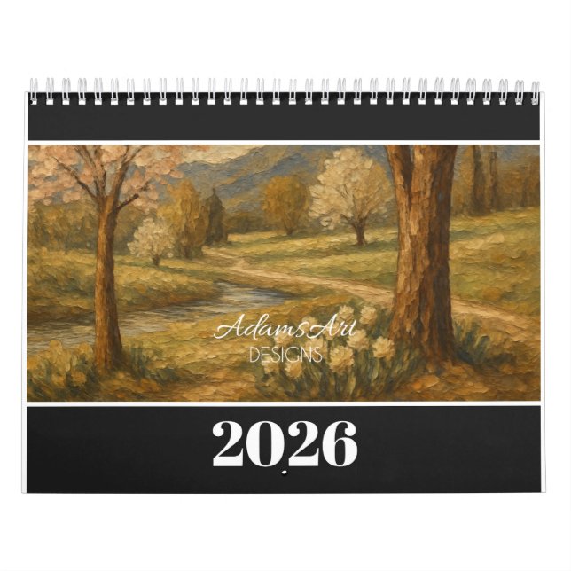 AdamsArt 2026 Autumn Countryside  Calendar (Cover)