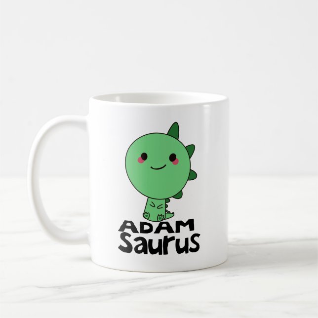 Adamsauraus, Personalized Mug with Name – Adam’s C (Left)
