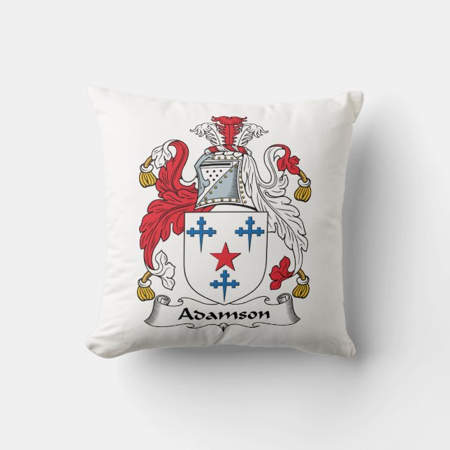 Adamson Family Crest Throw Pillow (Front)