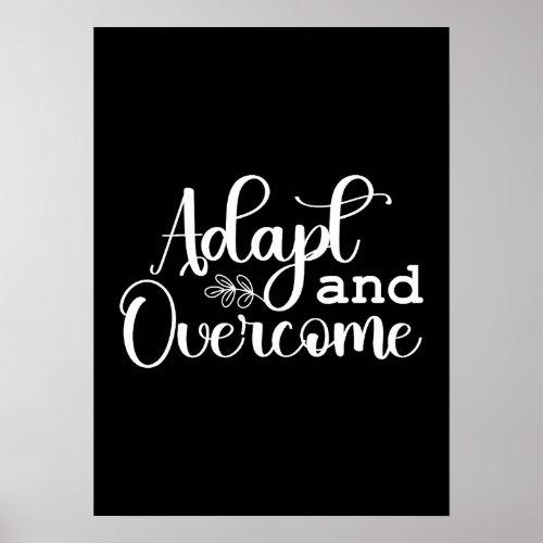 Adapt and Overcome Gym Hustle Success Motivational Poster