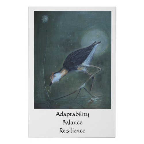 adaptability balance and resilience faux canvas print
