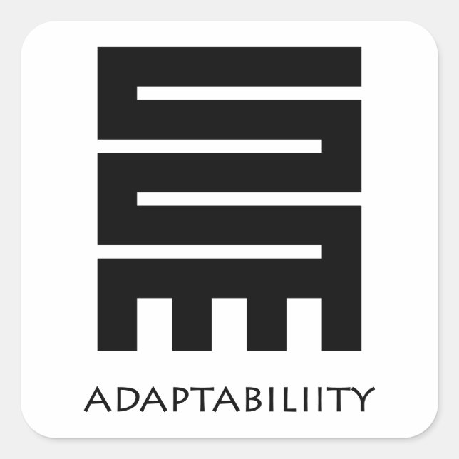 Adaptability ( Nkyinkyim ) Adinkra Symbol Sticker (Front)