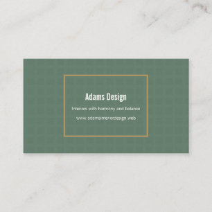 Adaptable and Professional Green and Gold Business Card