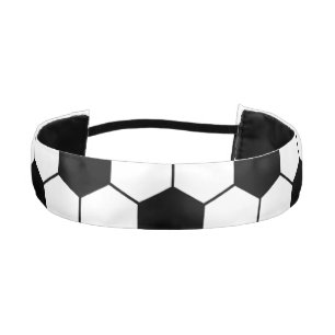 Adapted Soccer Ball pattern Black White Athletic Headband