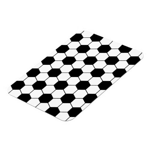 Adapted Soccer Ball pattern Black White Magnet