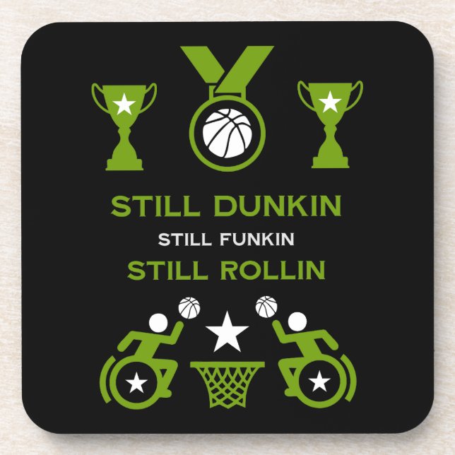 Adaptive Disabled Basketball Beverage Coaster (Front)