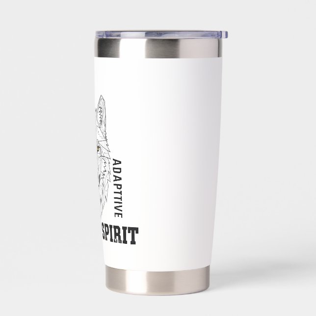 Adaptive Spirit Wolf Insulated Tumbler (Left)