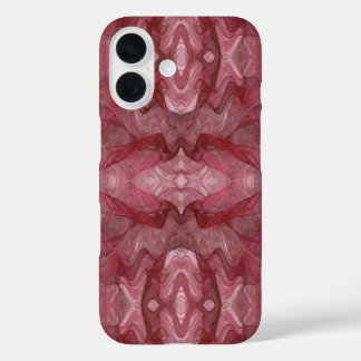 Adapts to any phone, Red Fractal iPhone 16 Case