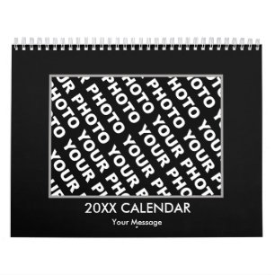 Add 14 Photos Calendar Black
