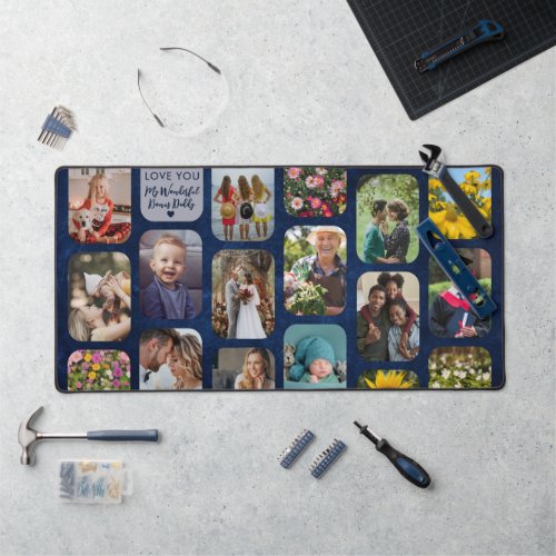  Add 17 Photos Modern Navy Blue Love You Bonus Dad Desk Mat