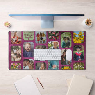 Add 17 Photos Modern Purple Love You Bonus Mom Desk Mat