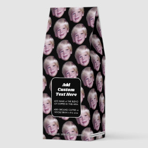 Add 1 Floating Head Photo Half Drop Pattern black Roasted Coffee