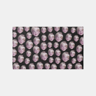 Add 1 Floating Head Photo - Random Pattern black Rug
