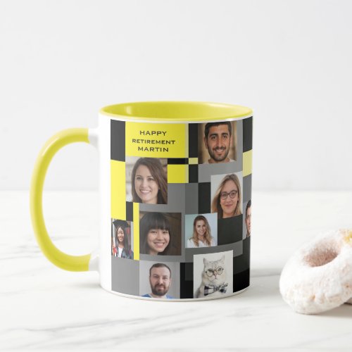 Add 20 Photos Modern Colleague Retirement Farewell Mug