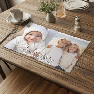 Add 2 Photos - Simple Collage Cloth Placemat