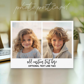 Add 2 Photos - Simple Collage Postcard