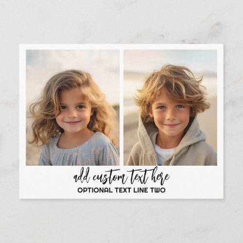 Add 2 Photos - Simple Collage Postcard