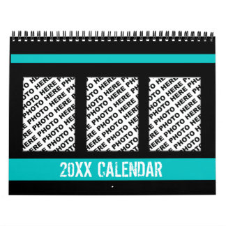 Add 34 Photos In One Calendar Teal Black